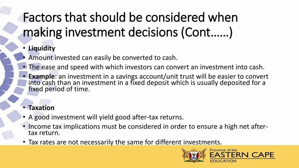 factors that should be considered when factors 3