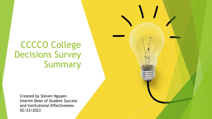 cccco college decisions survey summary