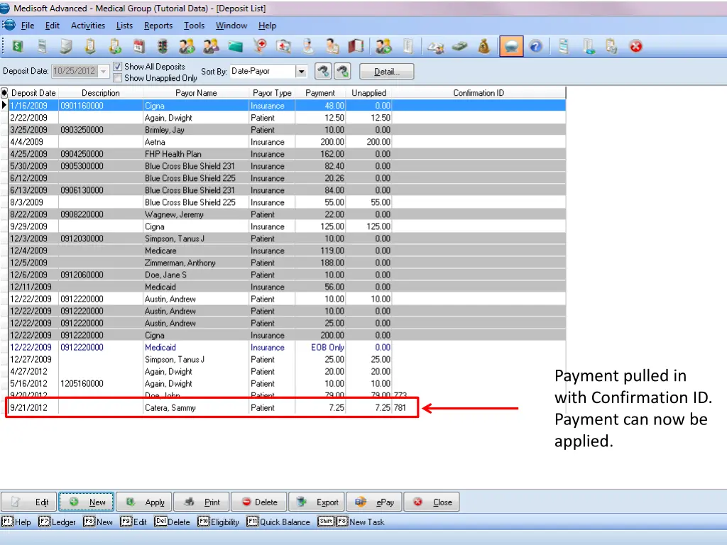 payment pulled in with confirmation id payment