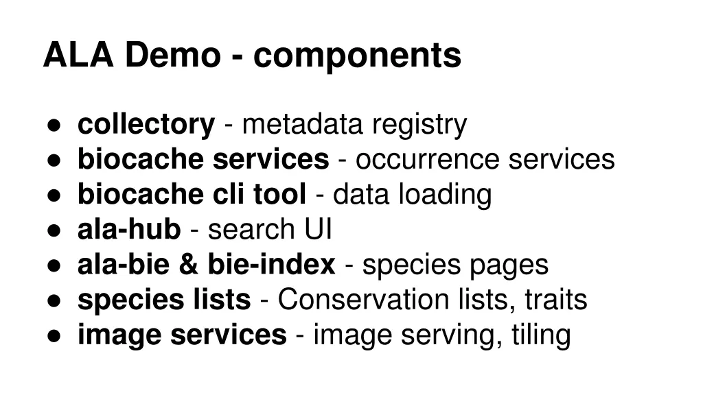 ala demo components