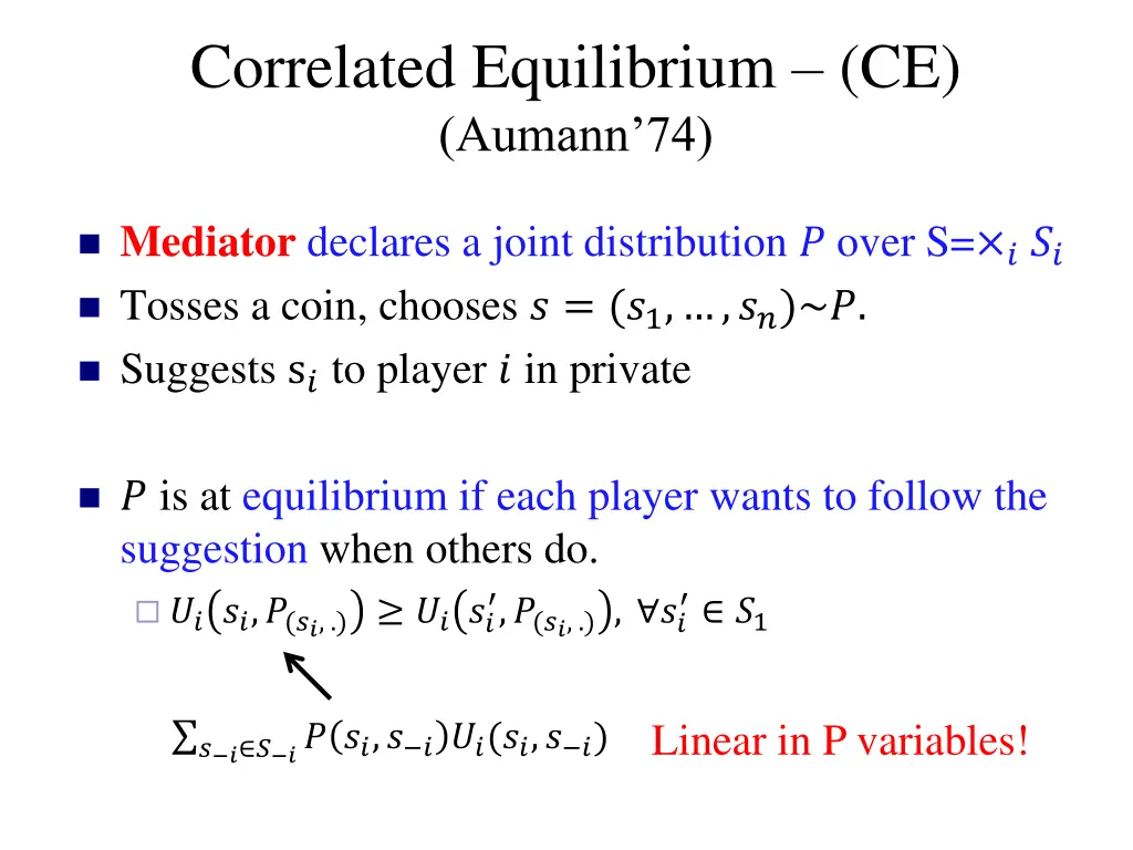 correlated equilibrium ce aumann 74