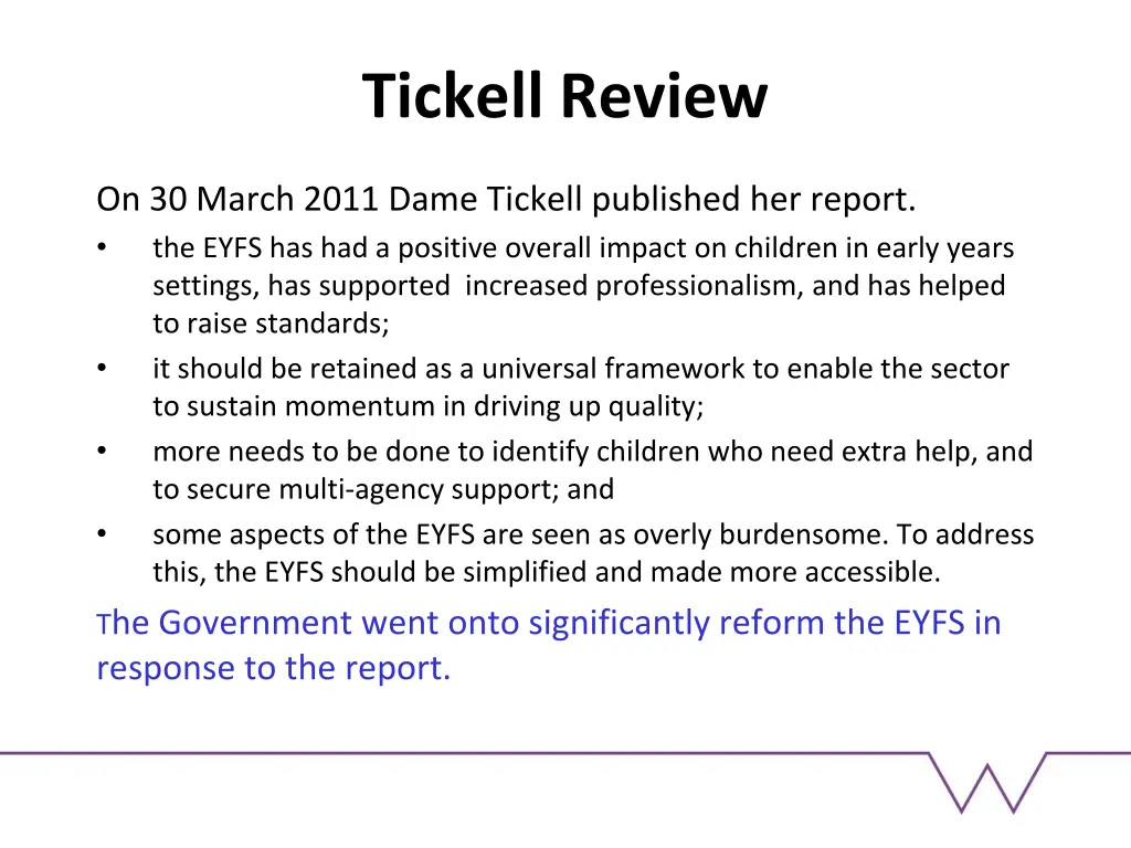 tickell review 2