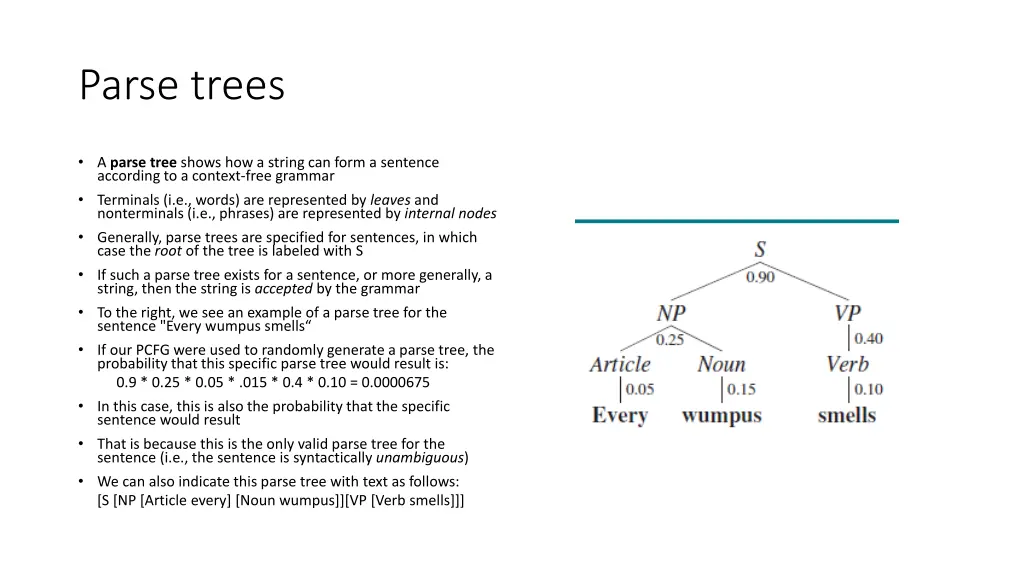 parse trees