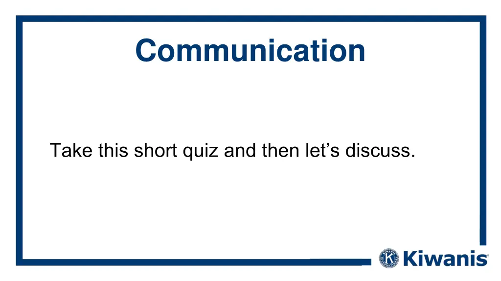 communication