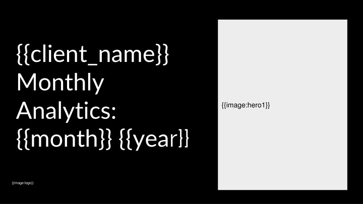 client name monthly analytics month yea r