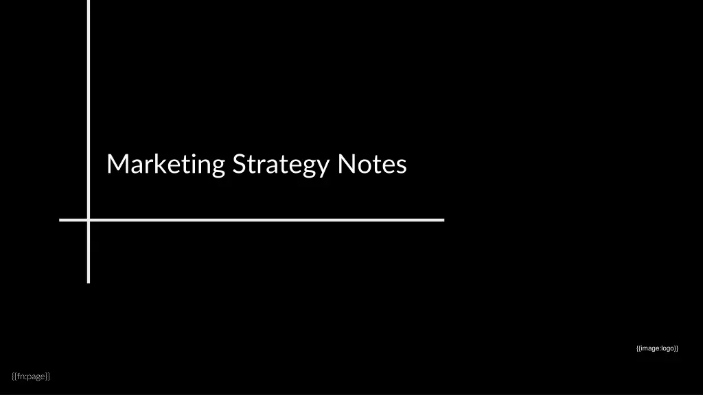 marketing strategy notes