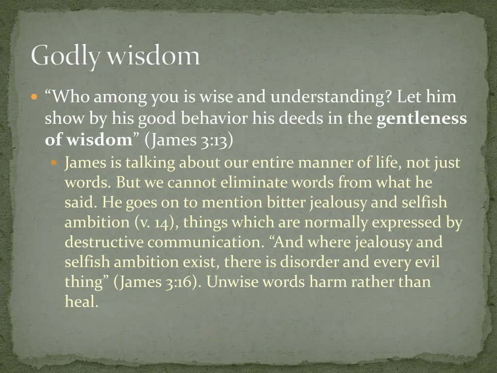 godly wisdom 1