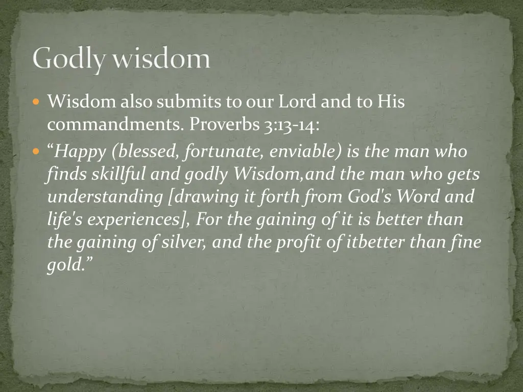 godly wisdom 2