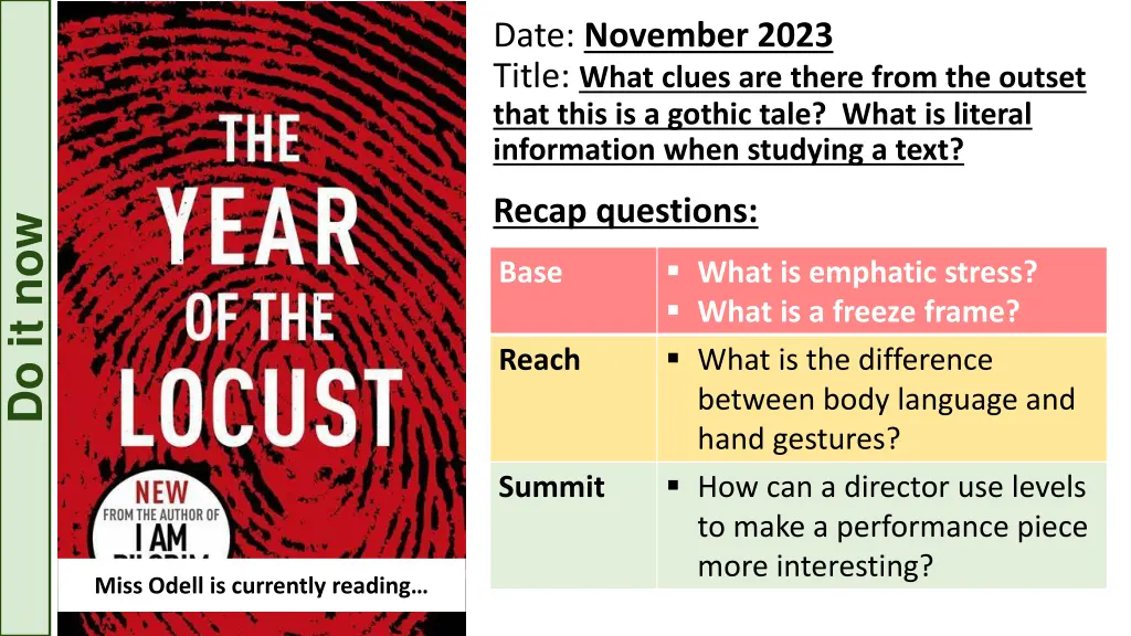 date november 2023 title what clues are there