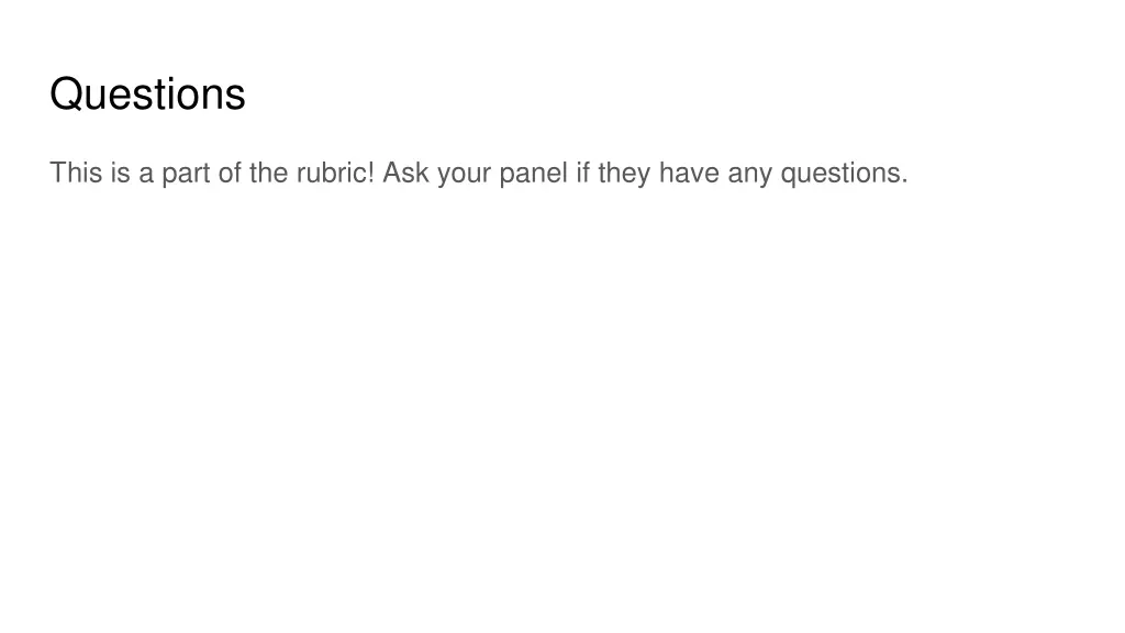 questions