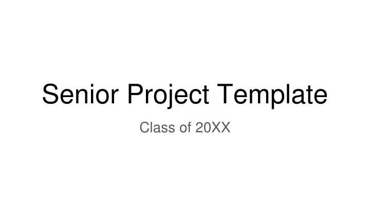 senior project template