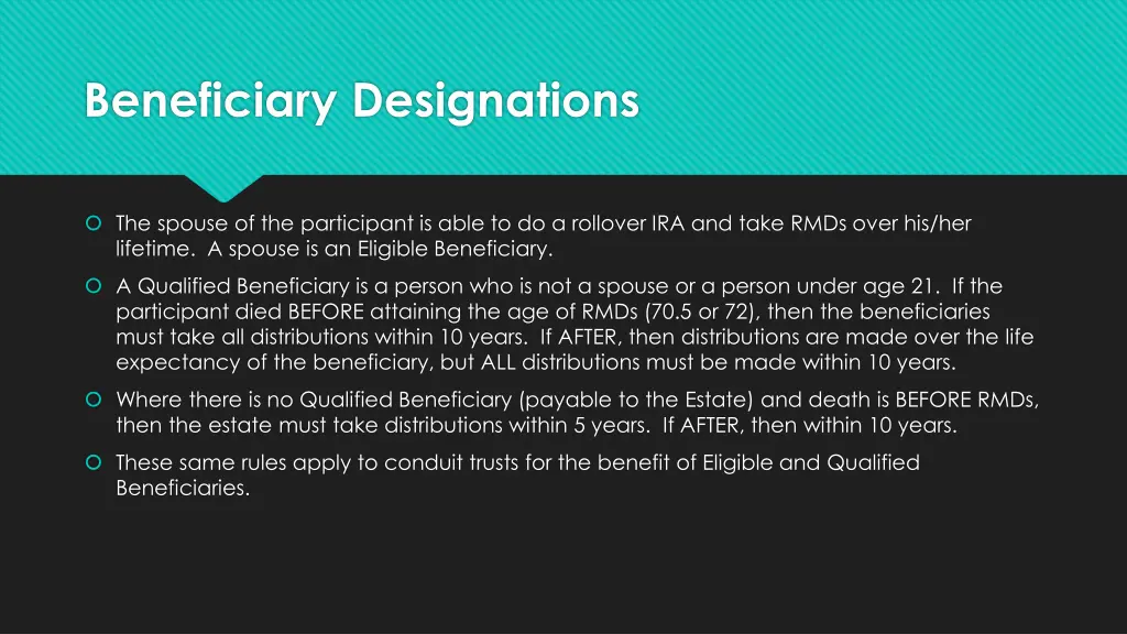 beneficiary designations