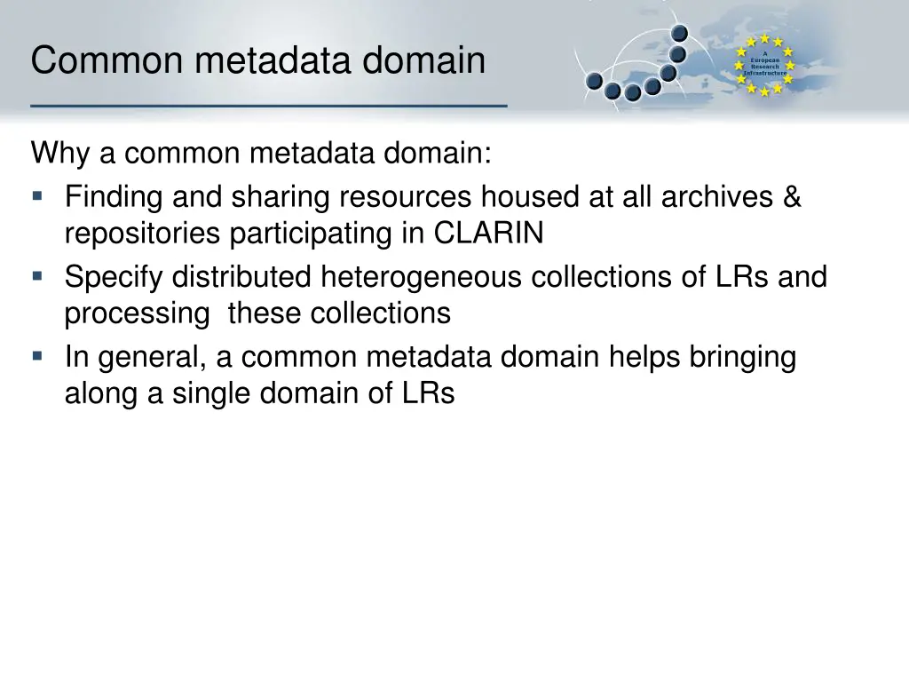 common metadata domain