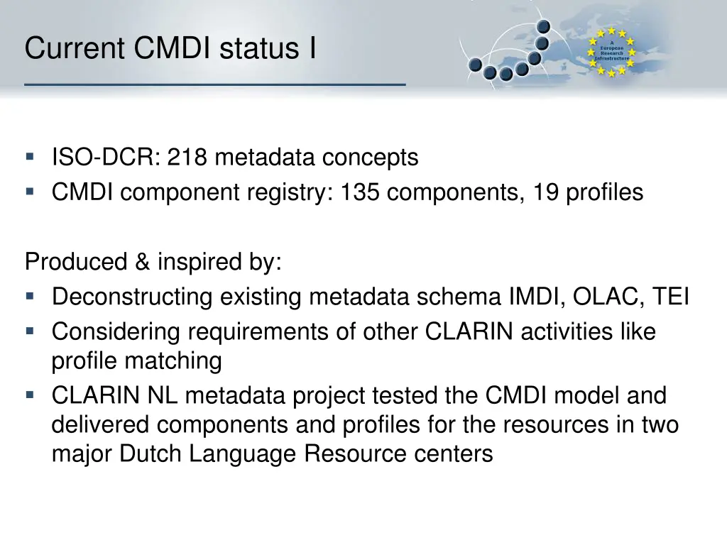 current cmdi status i