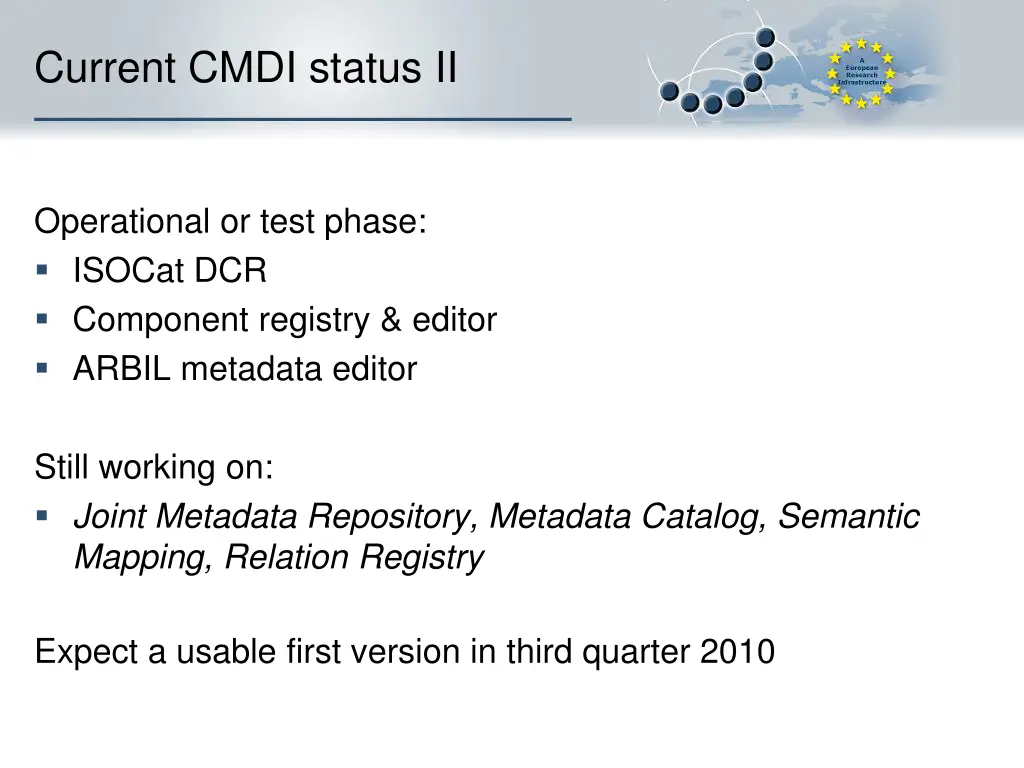 current cmdi status ii