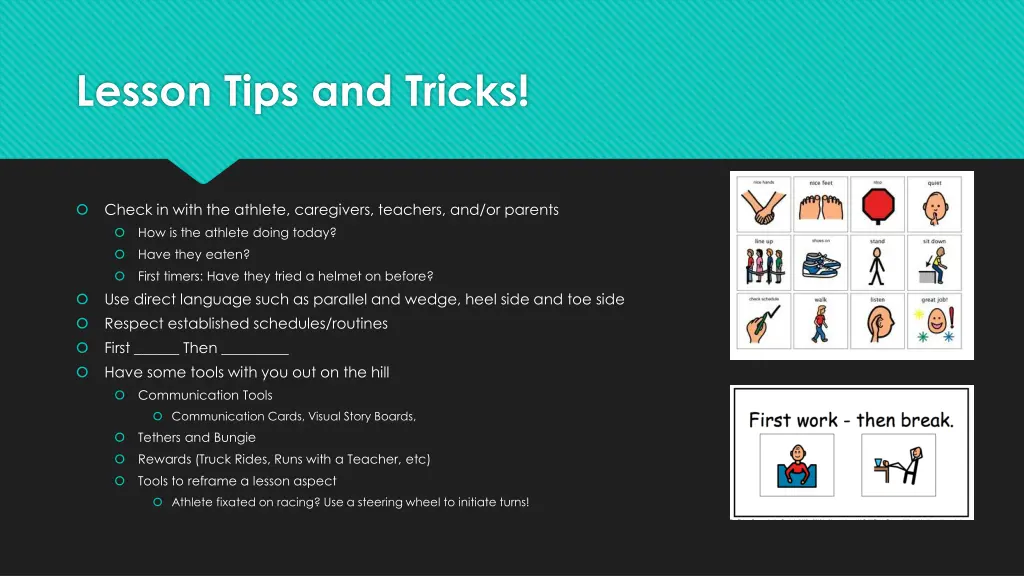 lesson tips and tricks