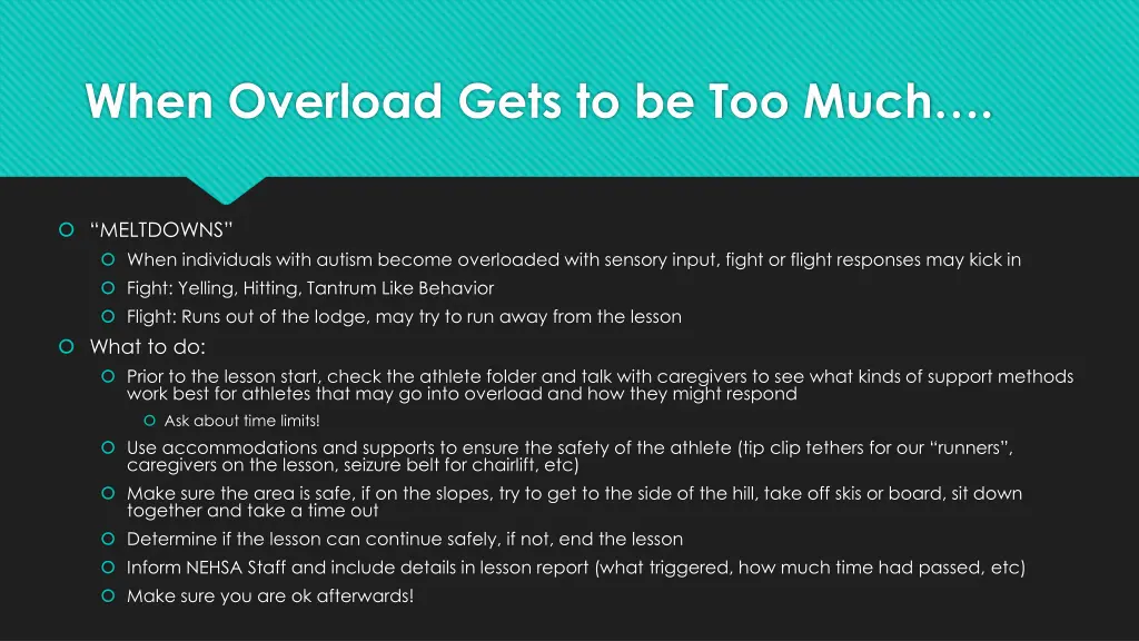 when overload gets to be too much