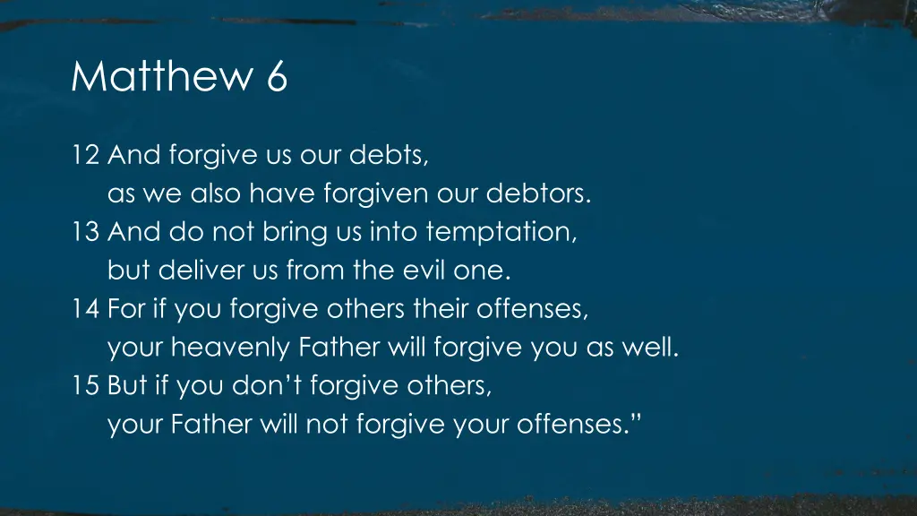 matthew 6 3