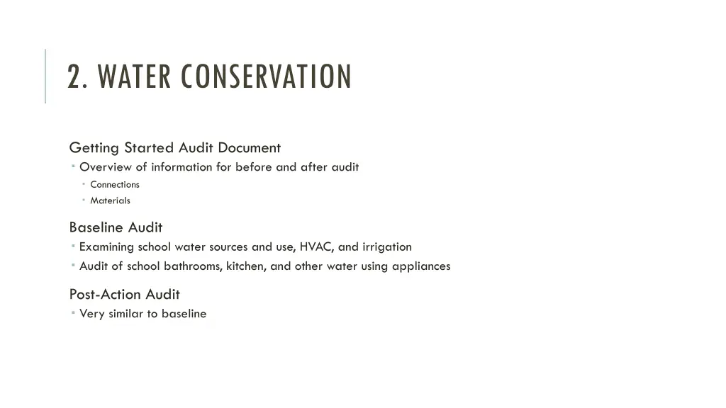 2 water conservation