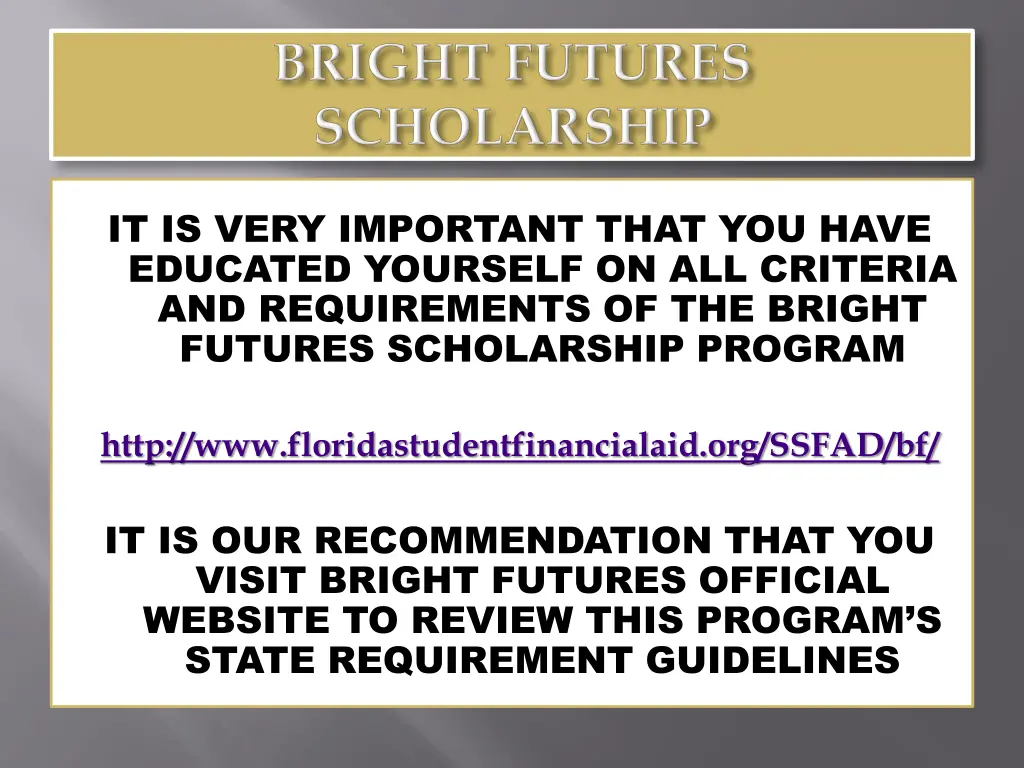 it is very important that you have educated
