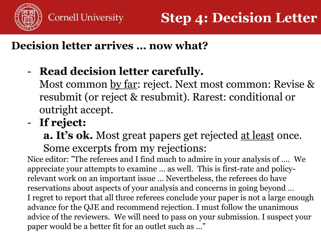 step 4 decision letter
