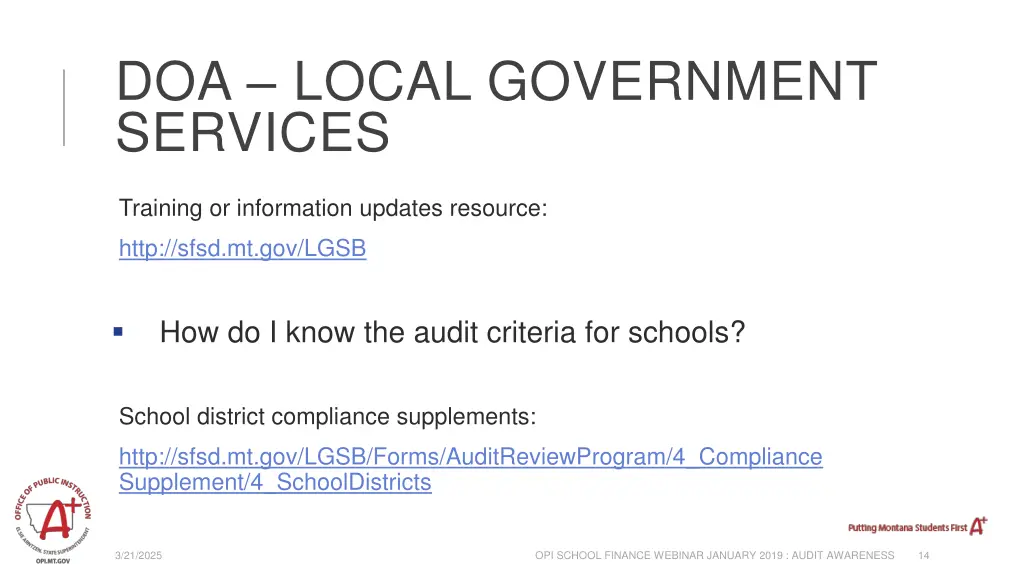 doa local government services