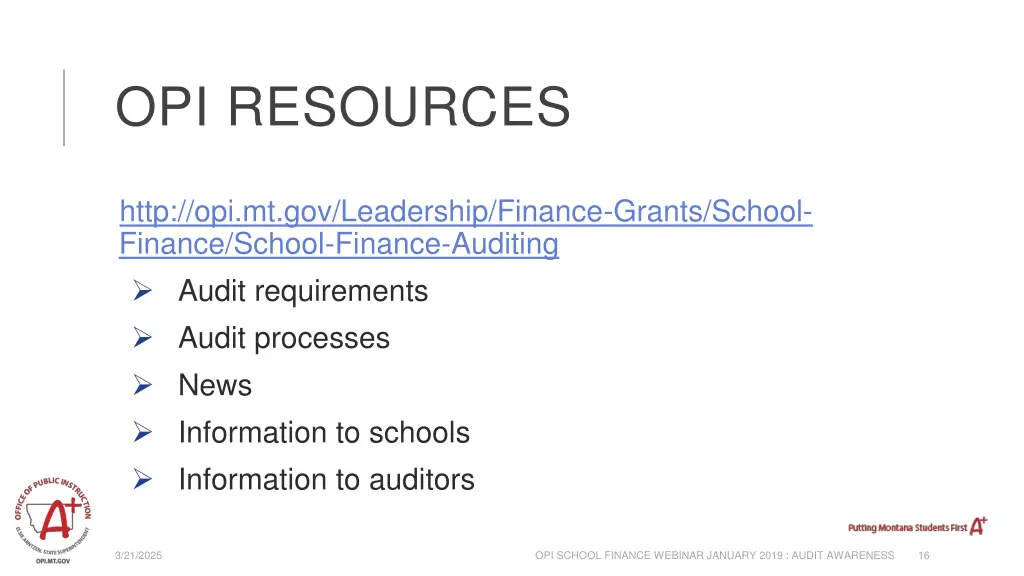 opi resources