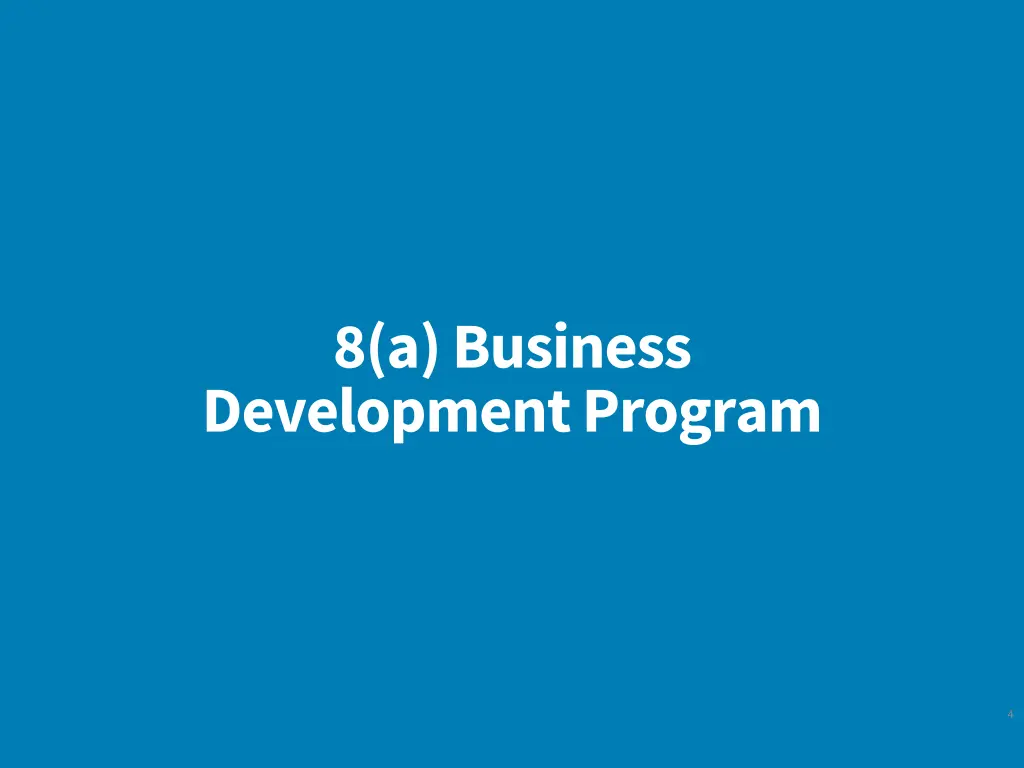 8 a business development program