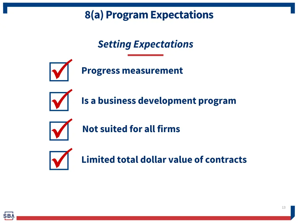 8 a program expectations