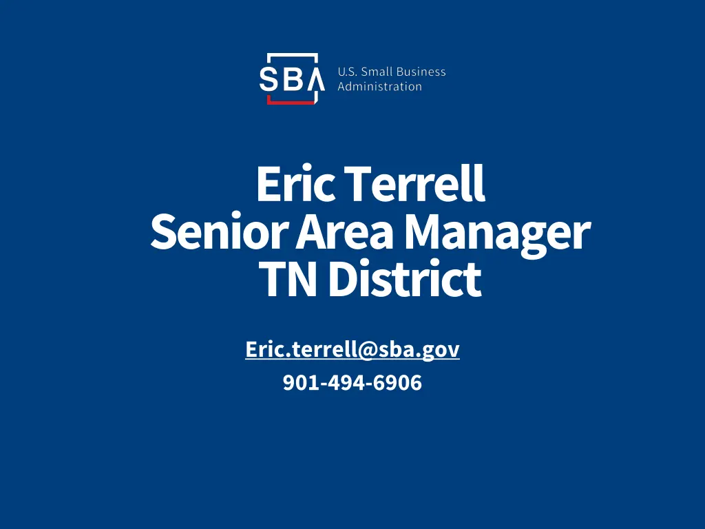 eric terrell senior area manager tn district