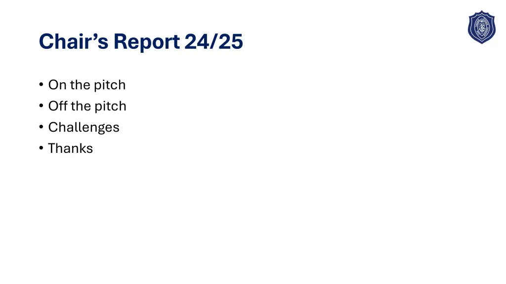 chair s report 24 25