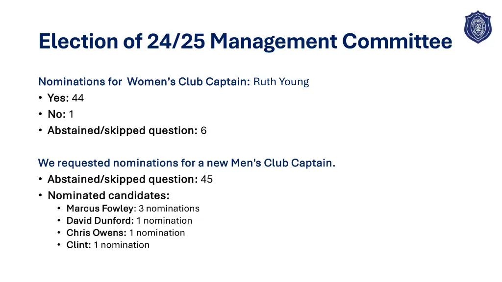 election of 24 25 management committee 3