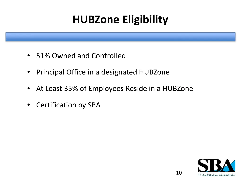 hubzone eligibility