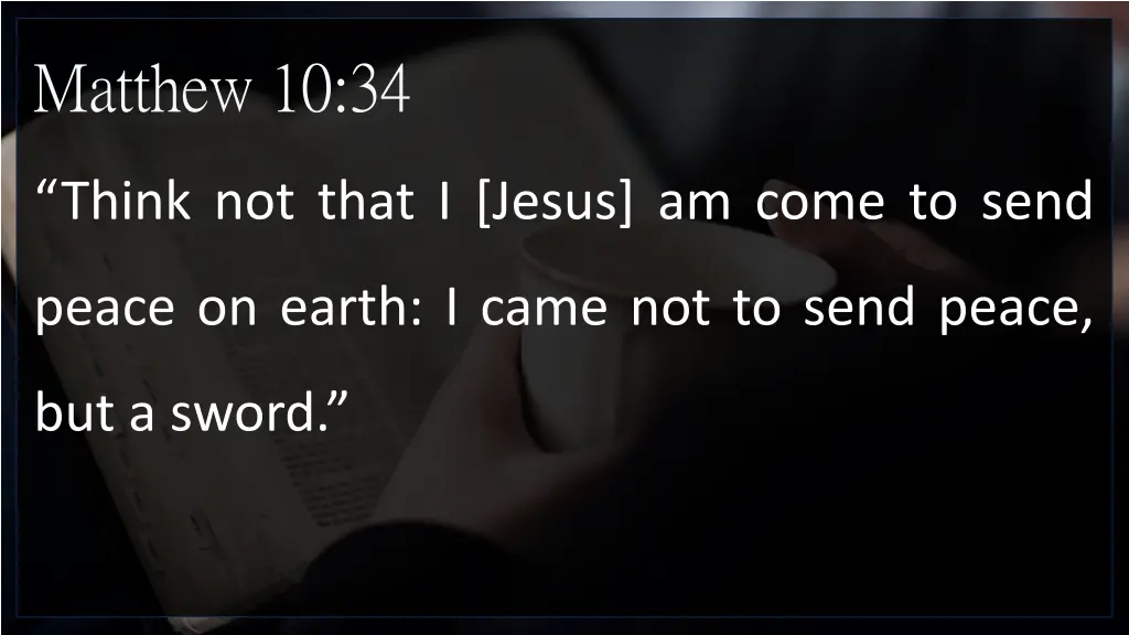 matthew 10 34
