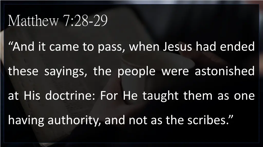 matthew 7 28 29