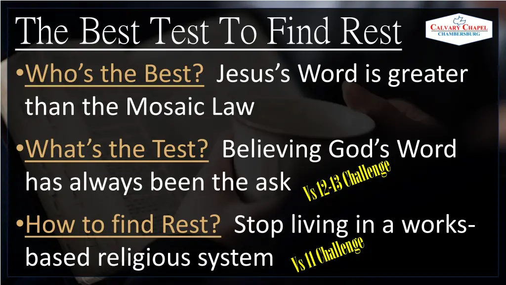 the best test to find rest who s the best jesus 2