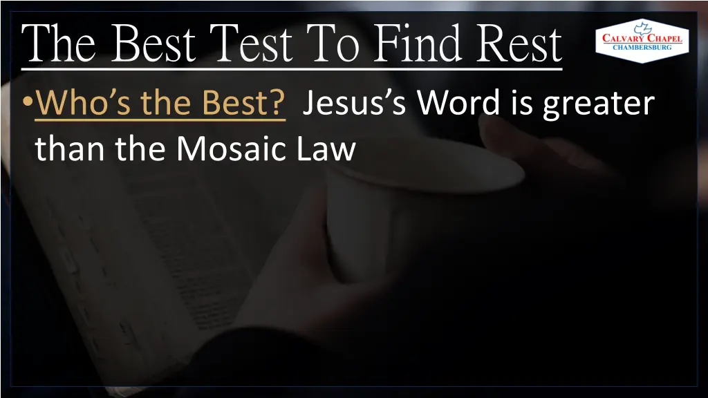 the best test to find rest who s the best jesus