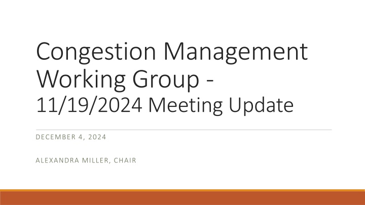 congestion management working group 11 19 2024