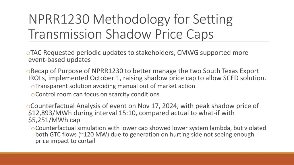 nprr1230 methodology for setting transmission