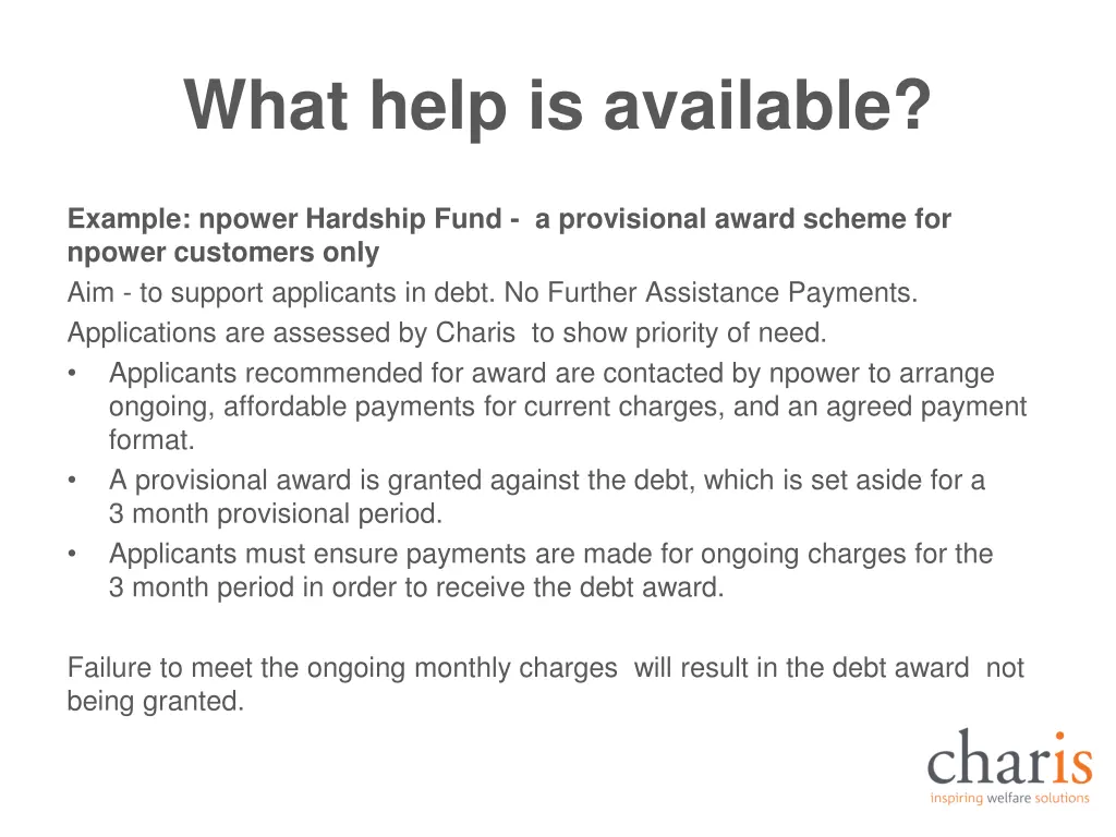 what help is available 1