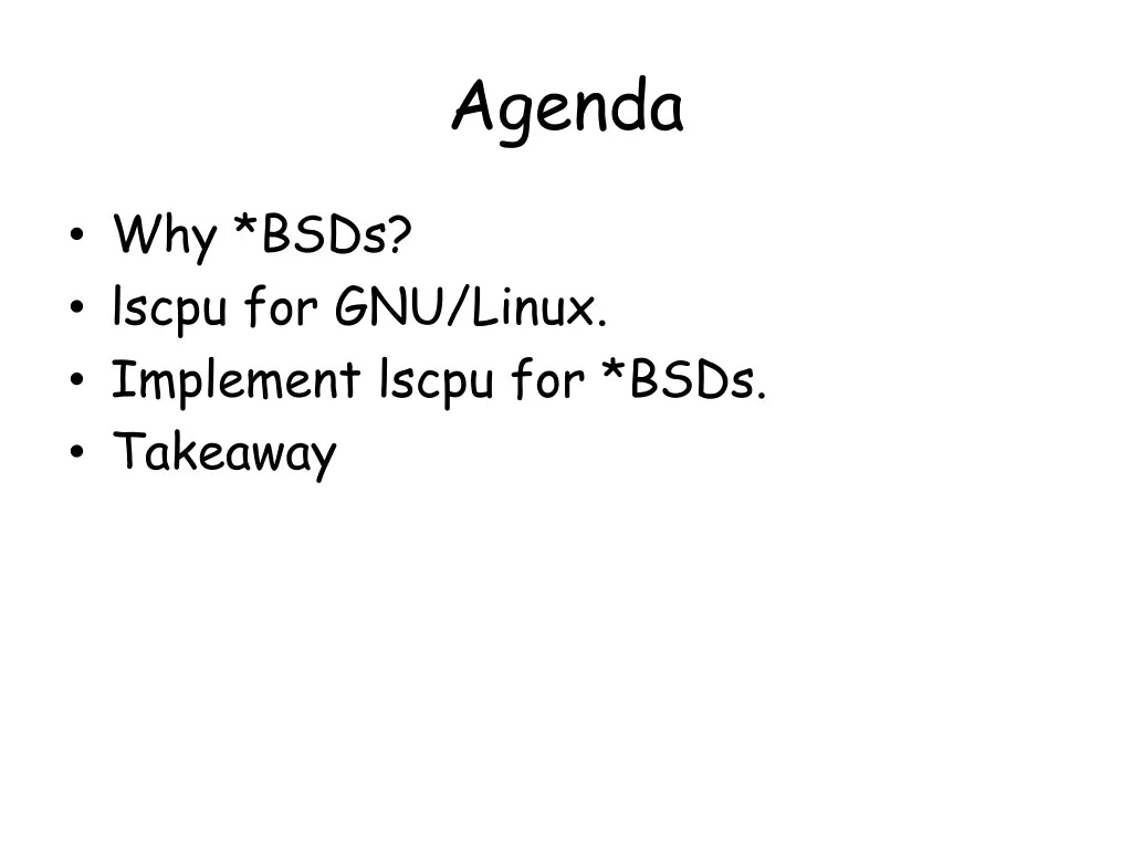 agenda