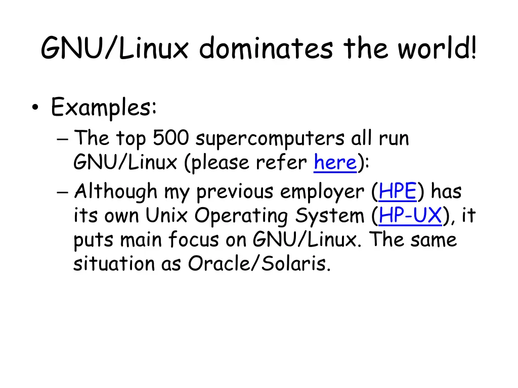 gnu linux dominates the world