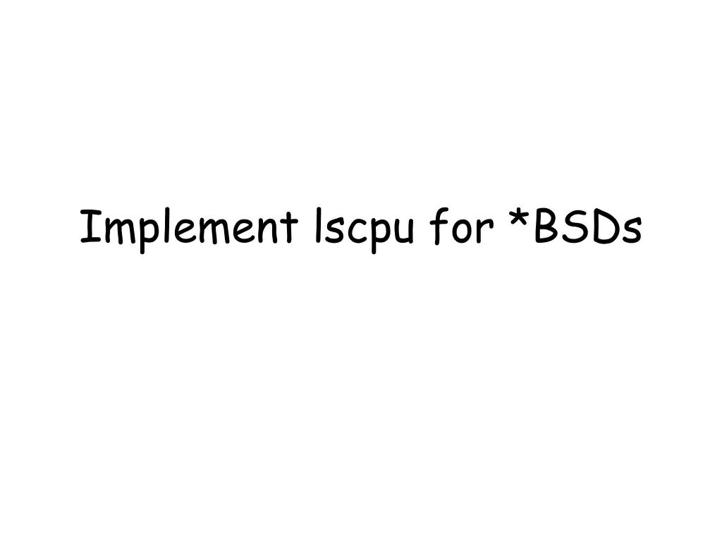 implement lscpu for bsds