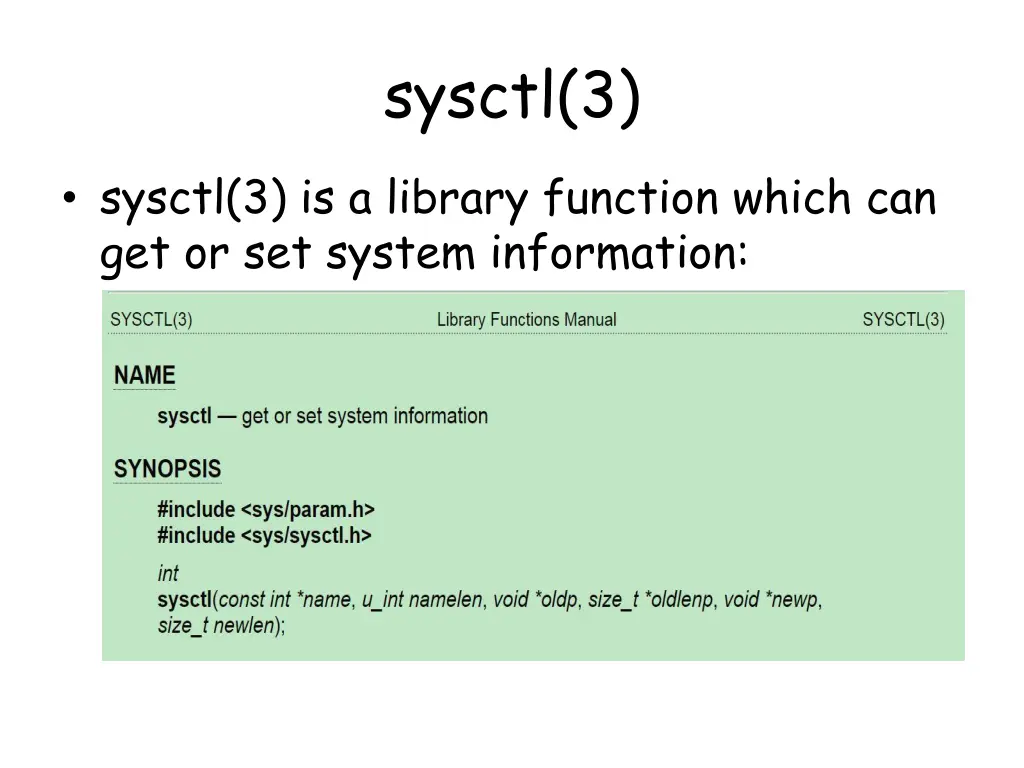 sysctl 3