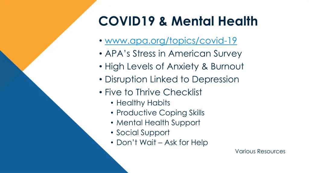 covid19 mental health