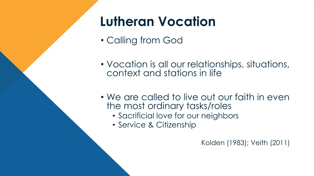 lutheran vocation