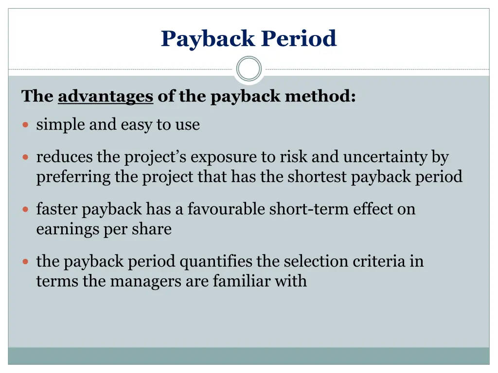 payback period 4