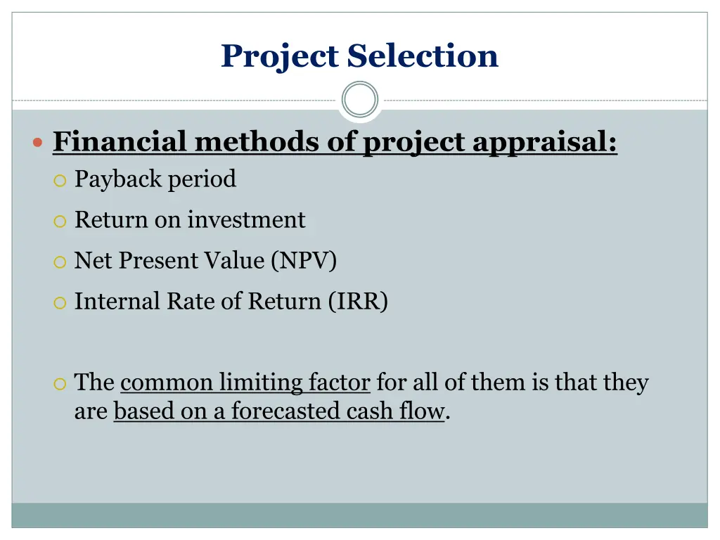 project selection 1