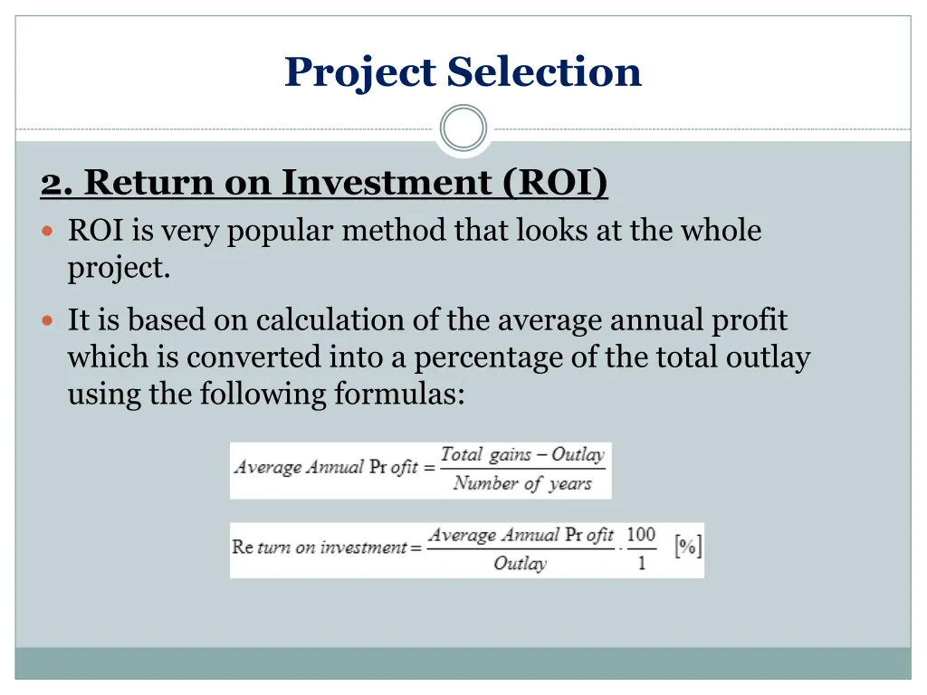 project selection 3