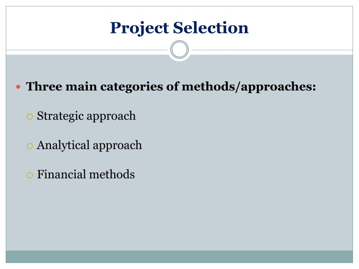 project selection
